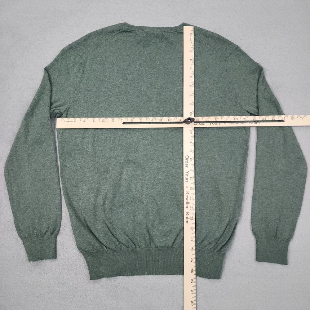 Polo Ralph Lauren Sweater Mens S Green Pima Cotton V Neck Pullover Pony NWT Knit